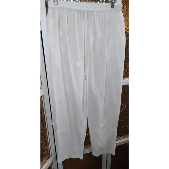 Hand Embroidered Papy Boez Cotton Pants Medium/ Large - Picture 3 of 9